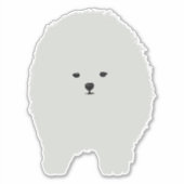 pluizige pomerse hond sticker (Voorkant)