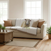 Pluizige schapen in de wei deken