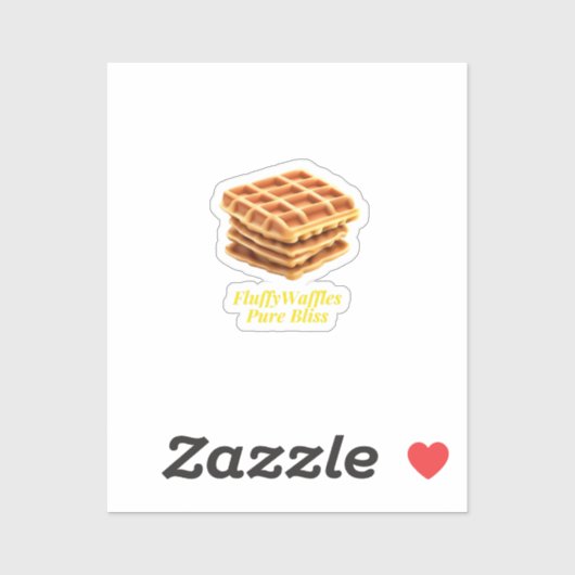 pluizige wafels sticker (Vel)