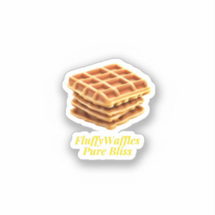 pluizige wafels sticker