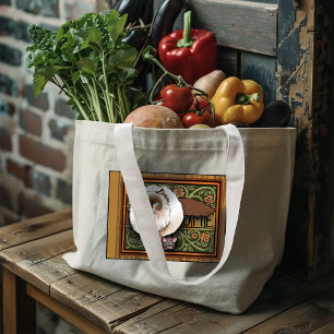 Pluizige Welkom Siamese Kat Muis Vintage Grote Tote Bag