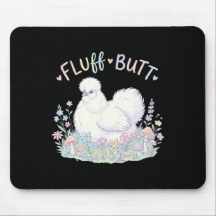 Pluizige Zijdehaan Kuiken Cute Cottagecore Paddens Muismat