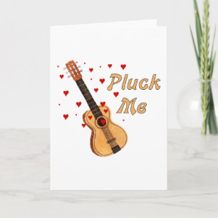 Pluk me de Gitaar van Valentijn Feestdagen Kaart