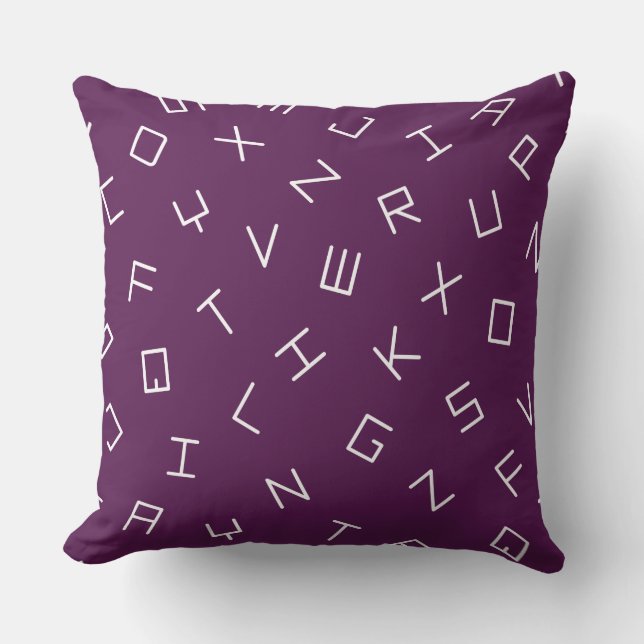 Plum Alphabet Letter Pillow Kussen (Voorkant)