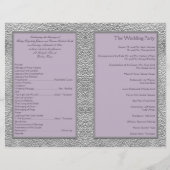 Plum and Pewter Floral Wedding Programme (Achterkant)