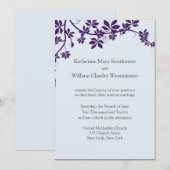 Plum and Powder Blue Wedding Invitations Kaart (Voorkant / Achterkant)