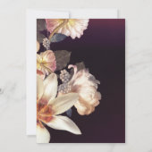 Plum Antique Vintage Faire-part de mariage romanti (Dos)