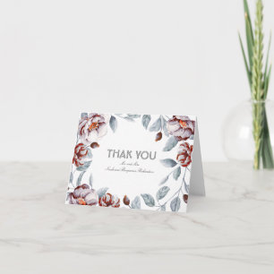 Plum Aquarelle Fleurs Décor Merci Mariage