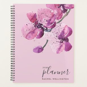 Plum Aquarelle Orchidées Planificateur