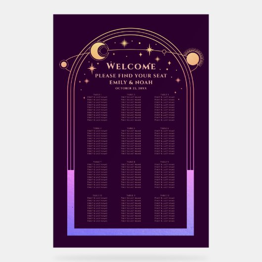 Plum arc-en-ciel mystique Sun Moon Stars Mariage (Recto)