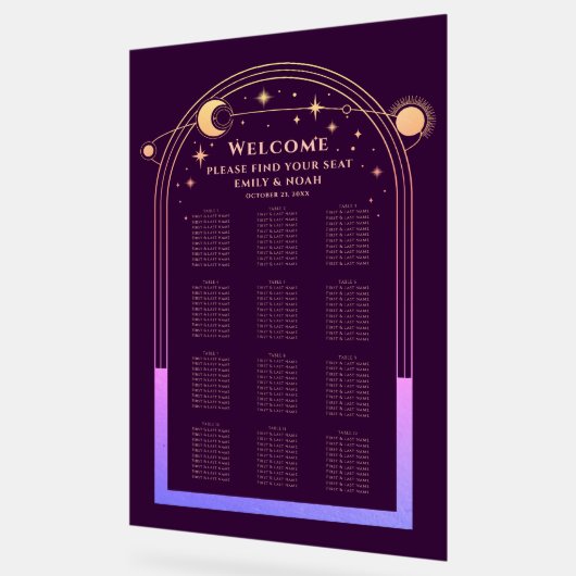 Plum arc-en-ciel mystique Sun Moon Stars Mariage (Angle)