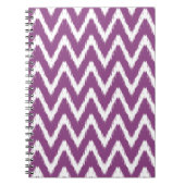 Plum Asian Moods Ikat Chevrons Notitieboek (Voorkant)