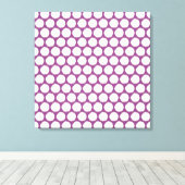Plum Asian Moods Ikat Stippen Canvas Afdruk (Insitu (Houten vloer))