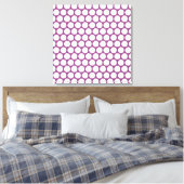 Plum Asian Moods Ikat Stippen Canvas Afdruk (Insitu (Slaapkamer))