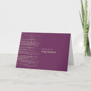 Plum Be My Ring Bearer Invitation Card