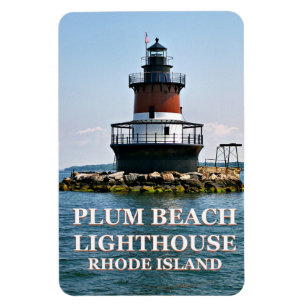 Plum Beach Lighthouse, Rhode Island Photo Magnet Magneet