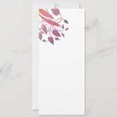 Plum Berry Coral Grey Butterfly Wedding Invites Kaart (Achterkant)