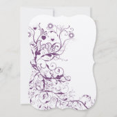 Plum Birds & Swirls Wedding Invitations (Dos)