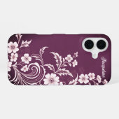 Plum Bloom Grace iPhone 16 Hoesje (Achterkant horizontaal)