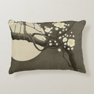 Plum Blossom bij nacht door de Vintage van Ohara K Decoratief Kussen
