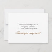 Plum Blossom Flat Dank u kaart Antiek Roze (Achterkant)