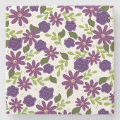 Plum Blossom Floral Stone Onderzetters (Voorkant)