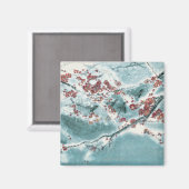 Plum Blossom in sneeuw Magneet (Voorkant / Achterkant)