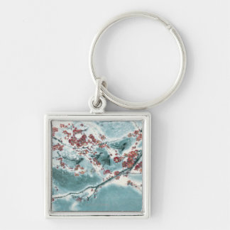 Plum Blossom in sneeuw Sleutelhanger