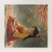 Plum blossom lady. legpuzzel (Horizontaal)