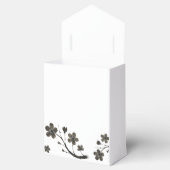 Plum Blossom Line Art – Botanisch ontwerp op Bedankdoosjes (Geopend)