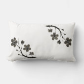 Plum Blossom Line Art – Botanisch ontwerp op Kussen (Voorkant)