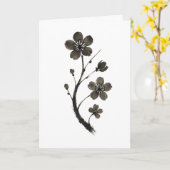 Plum Blossom Line Art - Carte Botanique (Fleur jaune)