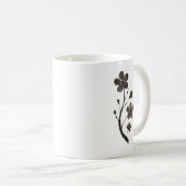 Plum Blossom Line Art - Mug botanique minimal (Devant droit)