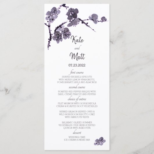 Plum blossom suma menu (Voorkant)