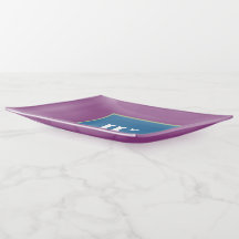 Plum Blue Green Monogram