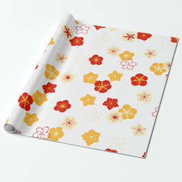 Plum Bossom Bloem Chinees Nieuwjaar Patroon Cadeaupapier