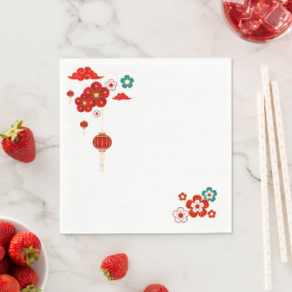 Plum Bossom, Chinese stijl in het voorjaar Servet