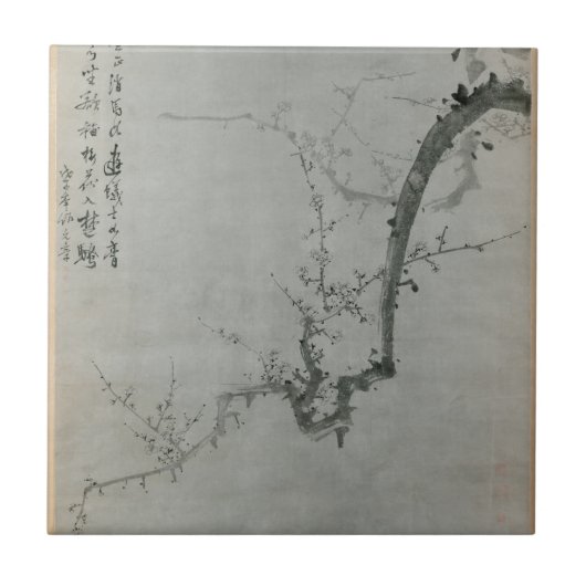 Plum Branch - Yi Yuwon Tegeltje (Voorkant)