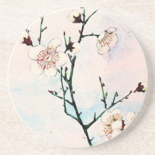 Plum Branches met Blossom Ukiyo-e Asia Asian Art Zandsteen Onderzetter