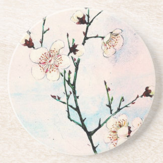 Plum Branches met Blossom Ukiyo-e Asia Asian Art Zandsteen Onderzetter