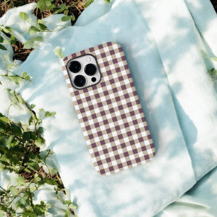 Plum Buffalo Plaid Telefoonhoes voor Stijlvol Cade Case-Mate iPhone 14 Pro Max Hoesje