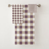 Plum Buffalo Plaid Vakantiebadhanddoek Bad Handdoek (Insitu)
