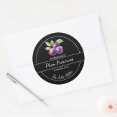 Plum confectionné maison simple Étiquette noir (Enveloppe)