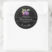 Plum confectionné maison simple Étiquette noir (Sac)