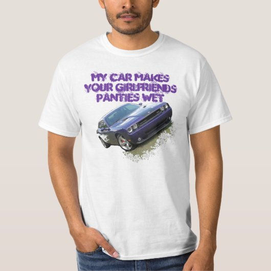 Plum Crazy Paarse Challenger T-shirt (Voorkant)