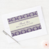 Plum Cream Floral Dank u bruiloft gunst Labels (Envelop)