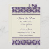 Plum Cream Sla de datum bruiloft Briefkaarten (Voorkant / Achterkant)