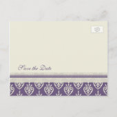 Plum Cream Sla de datum bruiloft Briefkaarten (Achterkant)