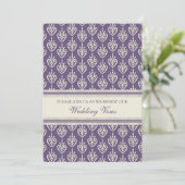 Plum Cream Wedding Vow Renewal Uitnodigingen (Staand voorkant)
