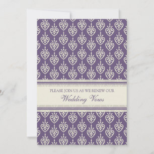 Plum Cream Wedding Vow Renewal Uitnodigingen